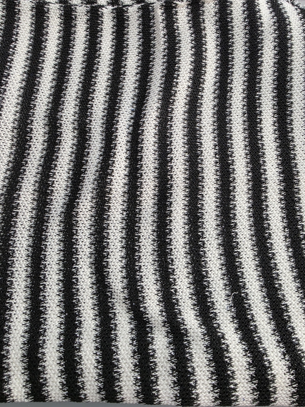 Black/white/silver Sweater Knit